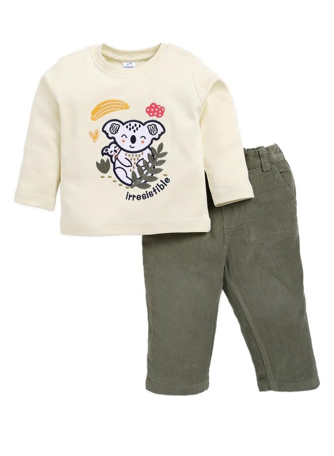 Dollar Junior Tiny Crews Baby Boys Casual T-Shirt Pant Set,3-6M - Image 1