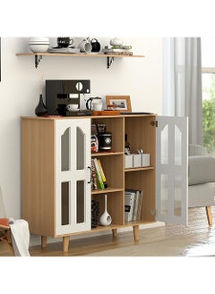 AGD Multi-Purpose Coffee Corner Storage Cabinet, Kitchen Side Cabinet with Shelves and Doors, Microwave Oven Holder, Kitchen Organizer for Utensils, Fruits and Vegetables  - Image 4