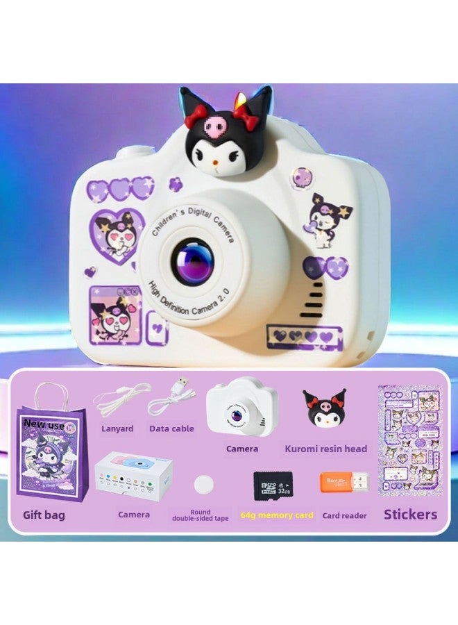 Generic Children's Camera Toy Photographable Printable Baby Camera Colored Polarets Birthday Gift For Boys And Girls-Body Color: *hd Dual Camera 64g One-year Warranty  - Image 1