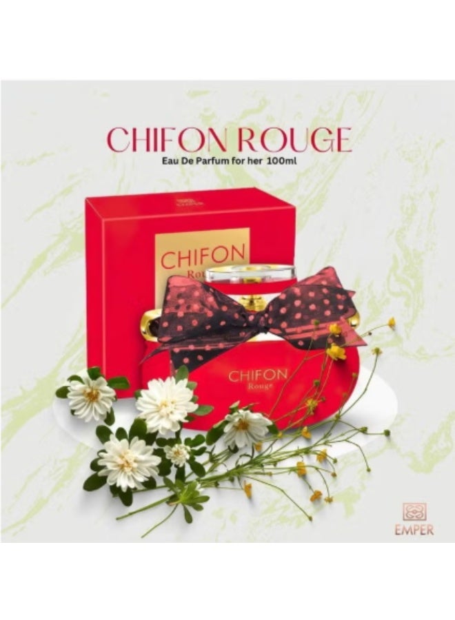 EMPER Chifon Rouge Eau De Parfum For Women 100ml – Elegant & Long-Lasting Feminine Fragrance - Image 2