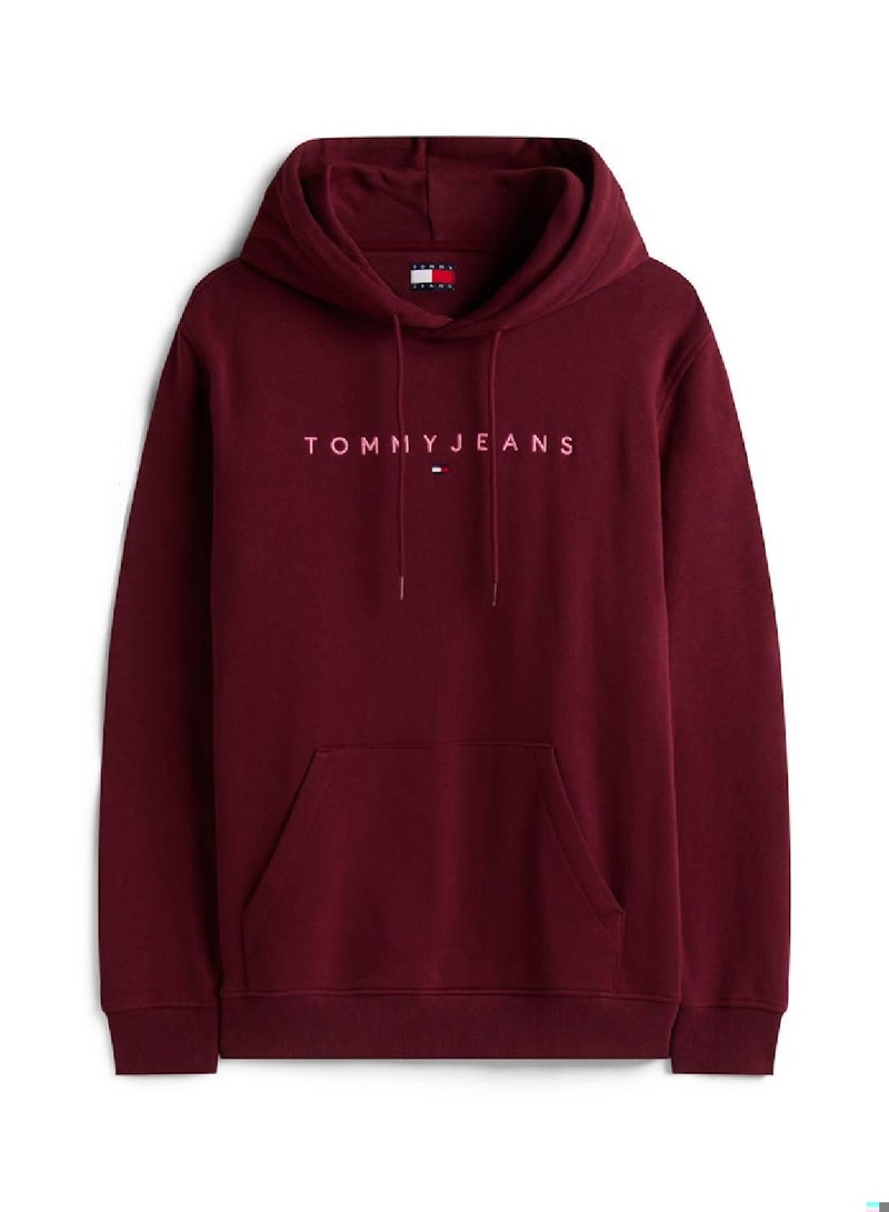 TOMMY JEANS Linear Logo Embroidery Kangaroo Pocket Hoody - Image 4