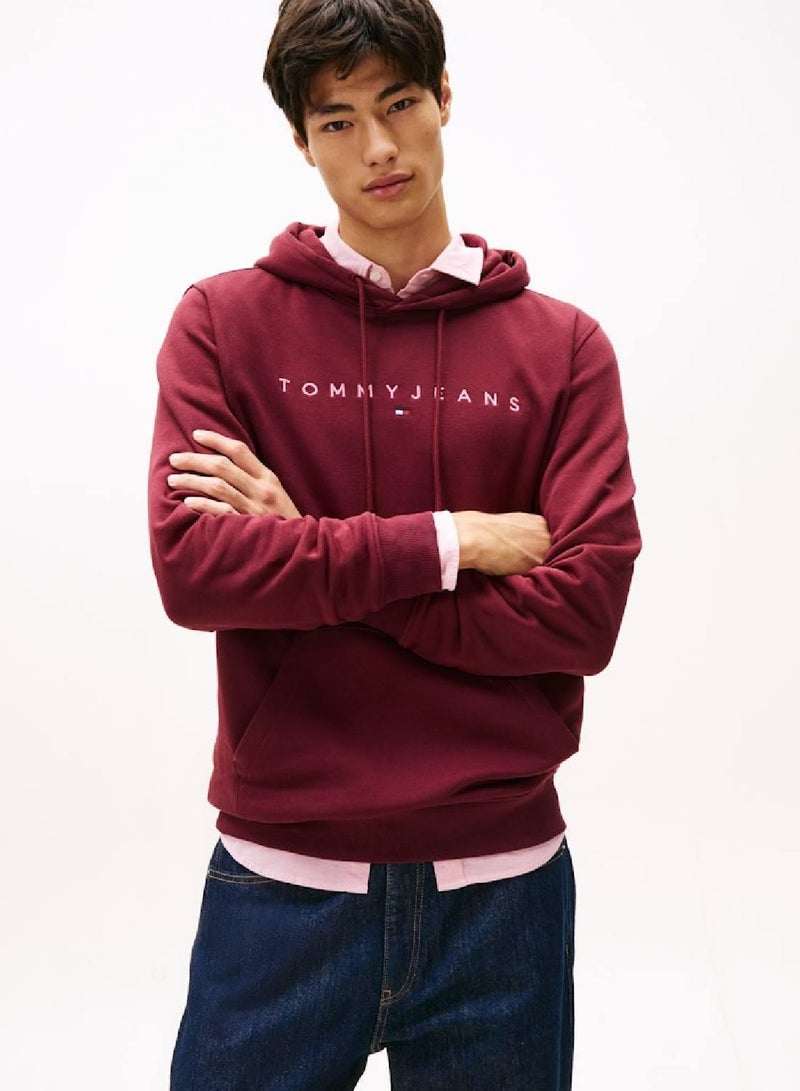 TOMMY JEANS Linear Logo Embroidery Kangaroo Pocket Hoody - Image 1