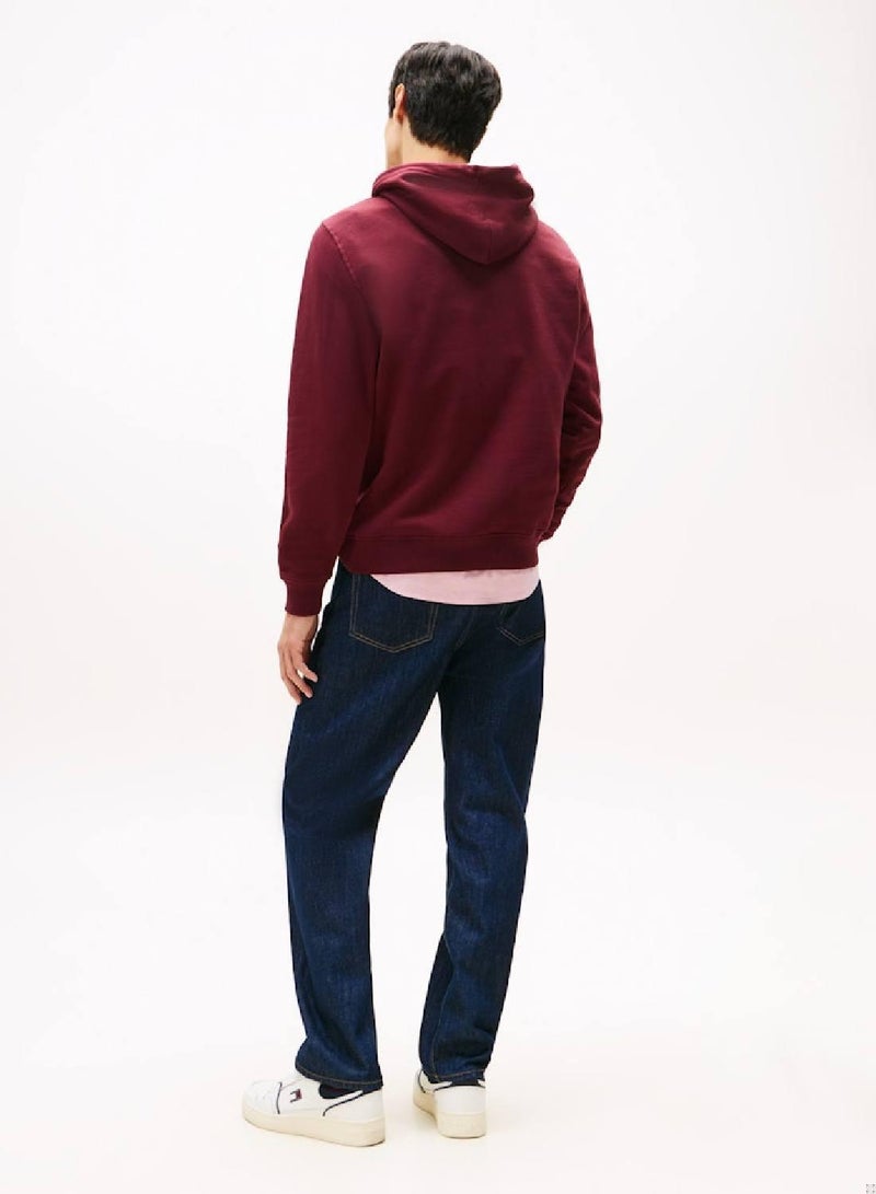 TOMMY JEANS Linear Logo Embroidery Kangaroo Pocket Hoody - Image 2