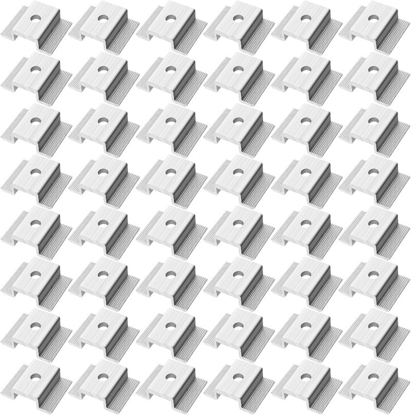 YOUEON 48 Pack Solar Panel Mid Clamps for 35-50mm Solar Planels, 1.06 Inch Aluminum Solar Panel Bracket for Solar Panel, PV Mounting Accessories - Image 3