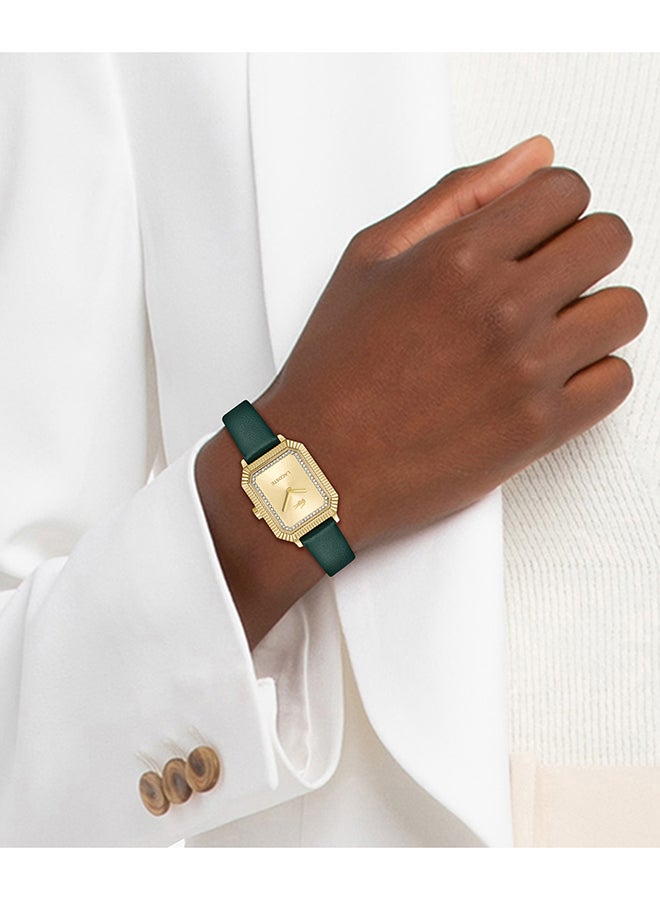 LACOSTE RECTANGLE ANALOG WOMEN'S GOLD CASE WATCH - 2001442 - Image 5