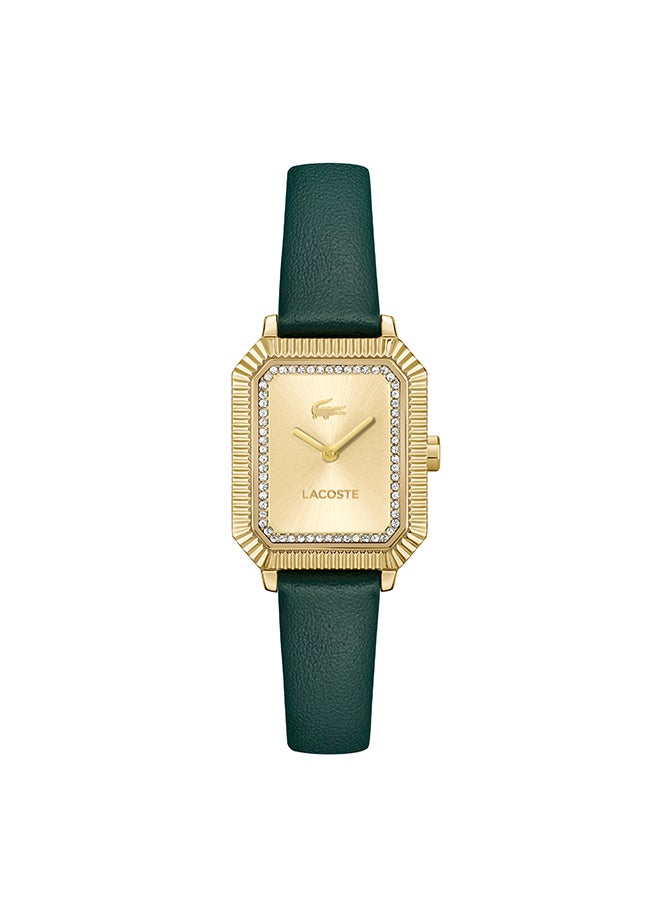 LACOSTE RECTANGLE ANALOG WOMEN'S GOLD CASE WATCH - 2001442 - Image 1