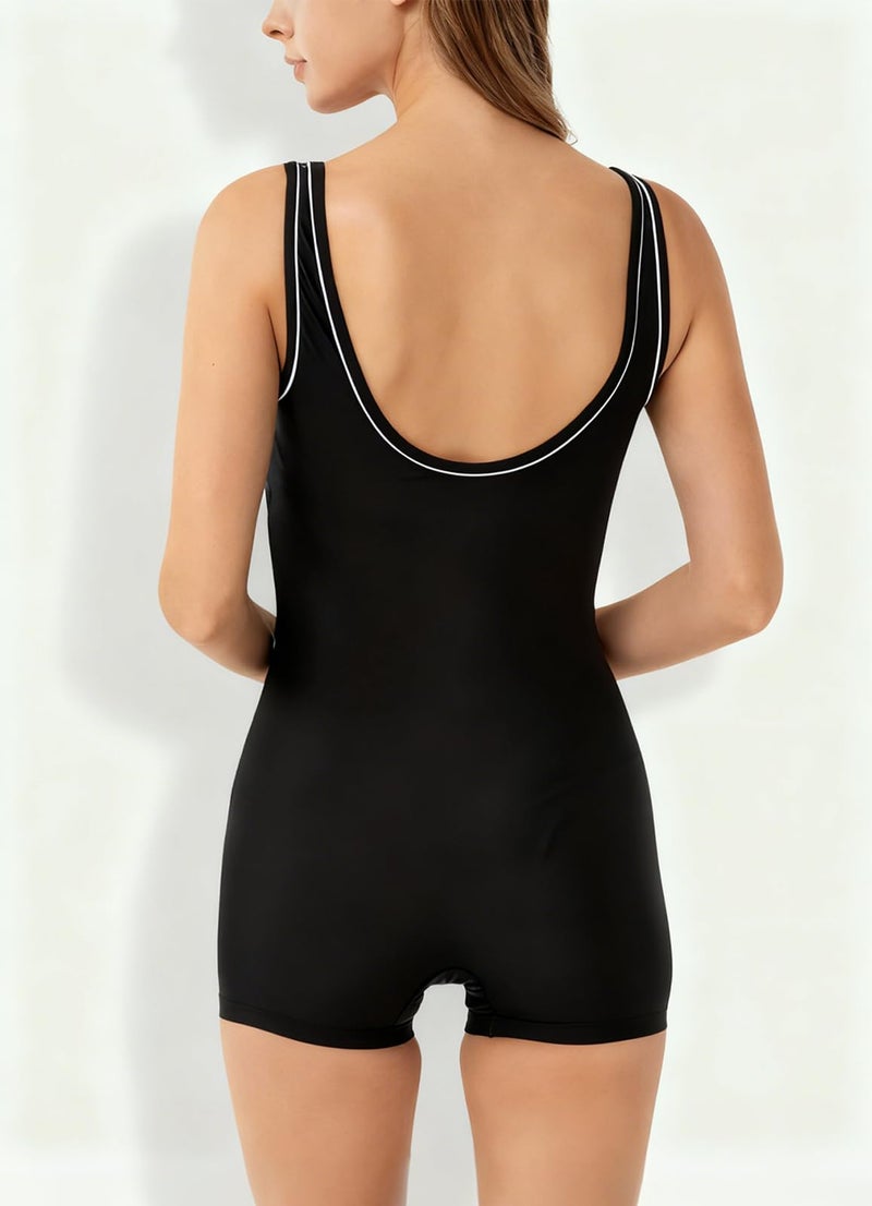 karrack Womens Swimsuit Sport One Piece Bathing Suit for Women Athletic Swimsuits Modest Swimwear Training Purple - Image 2