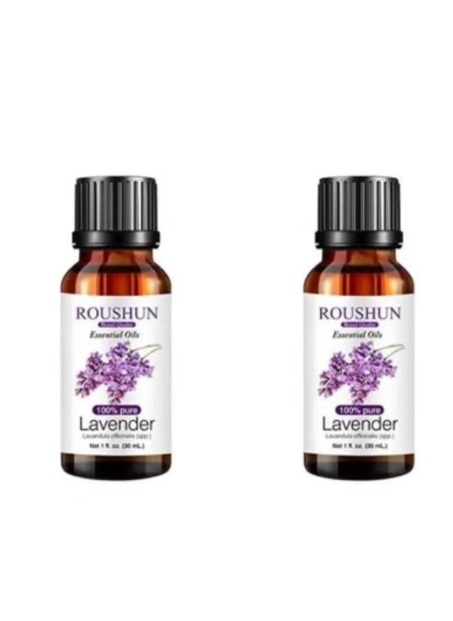 2-Piece Lavender Essential Oil Multicolour 30ml