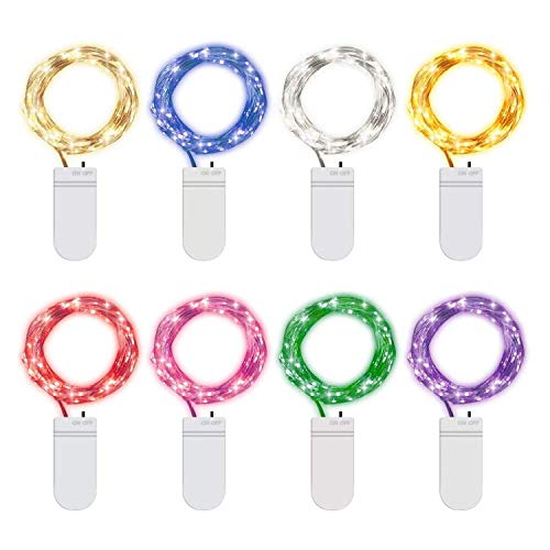XERGY Multi Color 2 Meter 20 Led's Fairy String Lights Battery Powered Starry String Light (Pack of 8) Plastic - Image 1