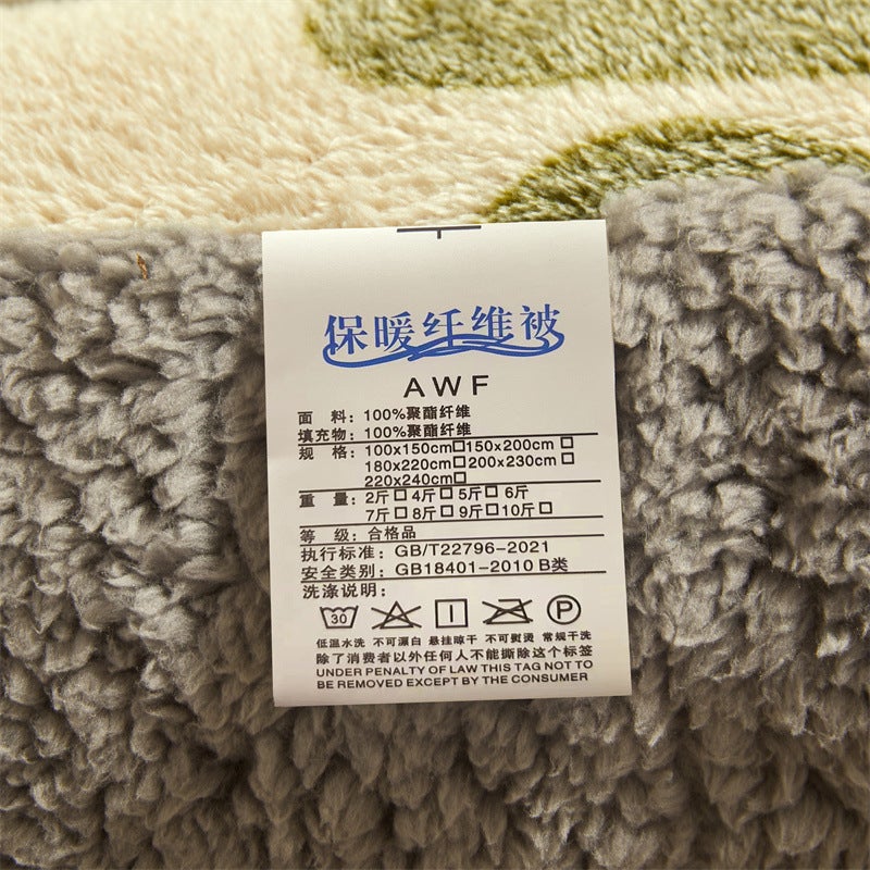 Winter Lambswool Quilt Winter Quilt Single Thickened Warm Milk Velvet Coral Velvet Quilt Quilt Core Dormitory Quilt - Image 4