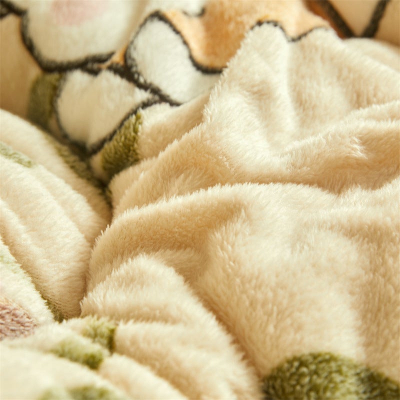 Winter Lambswool Quilt Winter Quilt Single Thickened Warm Milk Velvet Coral Velvet Quilt Quilt Core Dormitory Quilt - Image 5