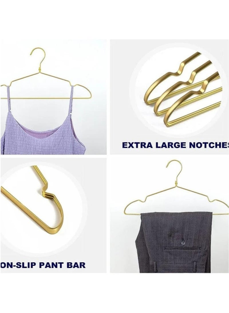 Bukela A golden clothes hanger consisting of 5 pieces, for more organized and easier use. - Image 5