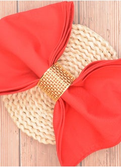 RARELY Set of 10 Gold Metal Mesh Napkin Button Napkin Ring  - Image 4