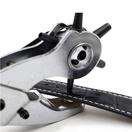 GNOLY GNOLY Multipurpose revolving leather belt hole Punch Plier Revolving Punch Plier 6 size Hole Punch Hand Tool for belt watchband canvas rubber dog collars Fabric Home 1Pcs  - Image 3