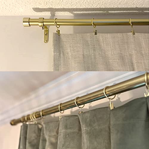 WeeksEight 40 Pack Gold Curtain Rings with Clips, Curtain Hooks Hangers Clip Rings for Hanging Drapes Bows Hat, Drapery Rings 1.26 in I D, Fits up to 1 in Diameter Curtain Rod. - Image 4