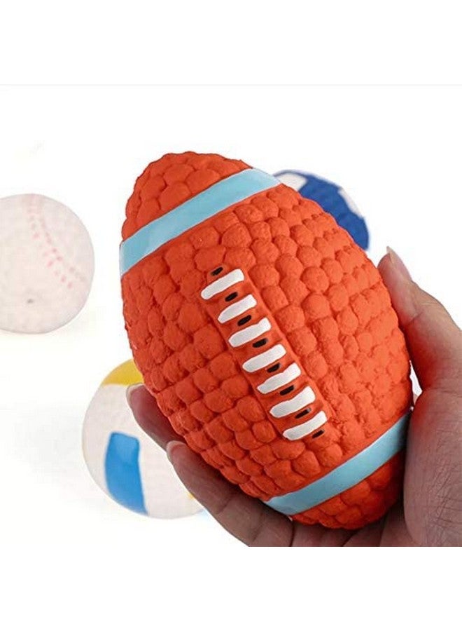 لعبة كرة الرجبي المطاطية الصاخبة المصنوعة من مادة اللاتكس للكلاب والجراء - كبيرة - Image 4