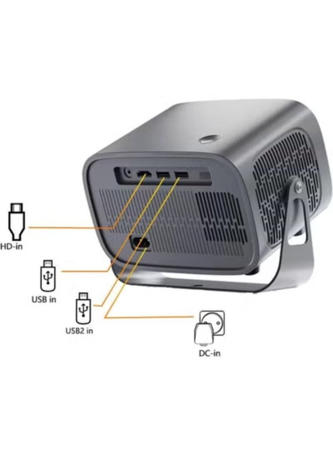 Smartbarry HT12 4K+ Ultra HD Smart Projector – 28,000 Lumens, Android 13 OS, WiFi 6 & Bluetooth 5.2, Auto Focus & Keystone, Portable Home Theater & Outdoor Movie Projector Compatible with TV Stick, Laptop & Phone - Image 3