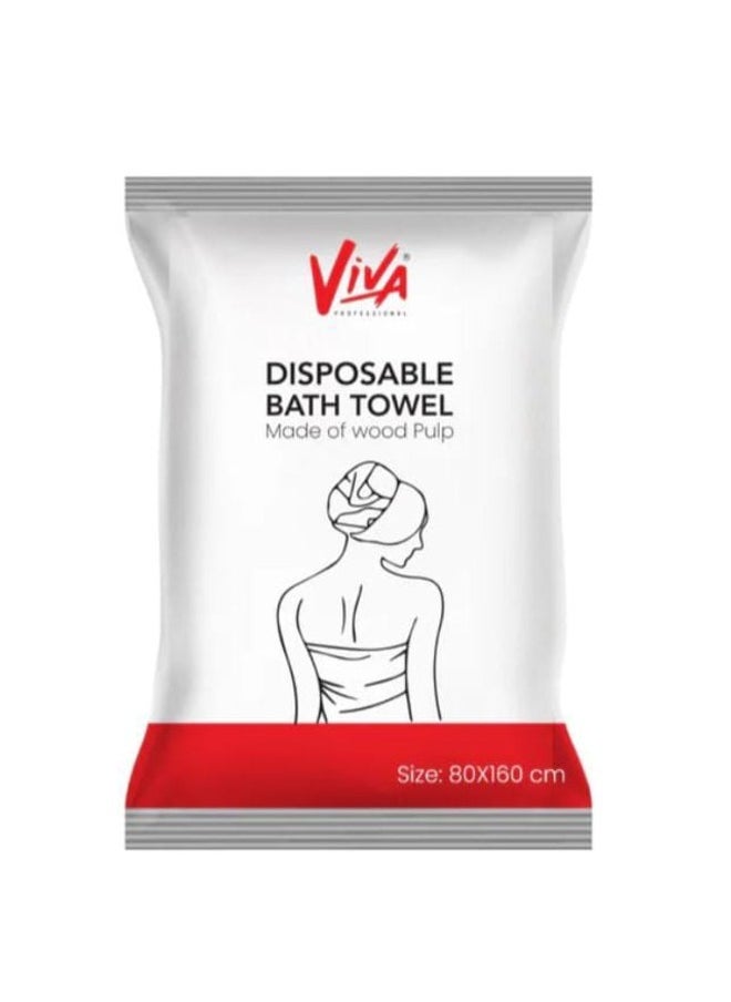 Viva - Premium Super Absorbent Disposable Bath Towel (5 pieces) White 80x160cm - Image 1