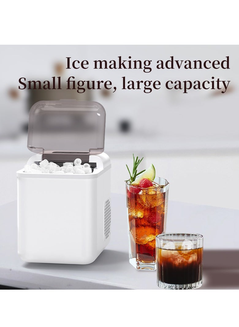 CKGO Smart Ice Maker Machine Small and Large Bullet Ice 9pcs/6-8min Fast Ice Maker App Control Automatic Self-Cleaning with Ice Scoop for Home/Bars/Coffee Shop  - Image 4