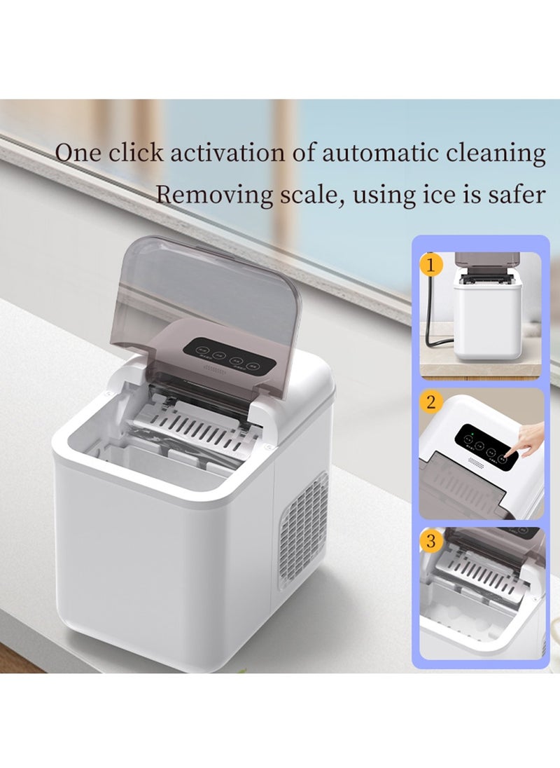 Smart Ice Maker Machine Small and Large Bullet Ice 9pcs/6-8min Fast Ice Maker App Control Automatic Self-Cleaning with Ice Scoop for Home/Bars/Coffee Shop