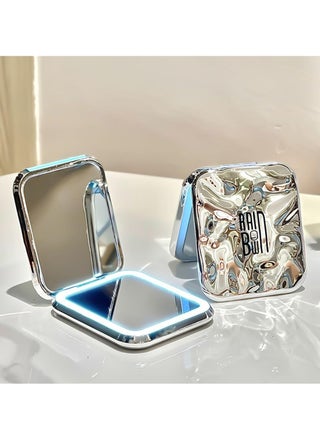 Compact LED Lighted Makeup Mirror - 3.4 x 2.9 Inch Foldable Mirror with Lights, Magnification Feature - Portable Illuminated Vanity Mirror for Makeup - pzsku/Z2109363782A3291E4B18Z/45/_/1724773971/5845b117-6fe7-408f-81dd-48ae4e0d980b