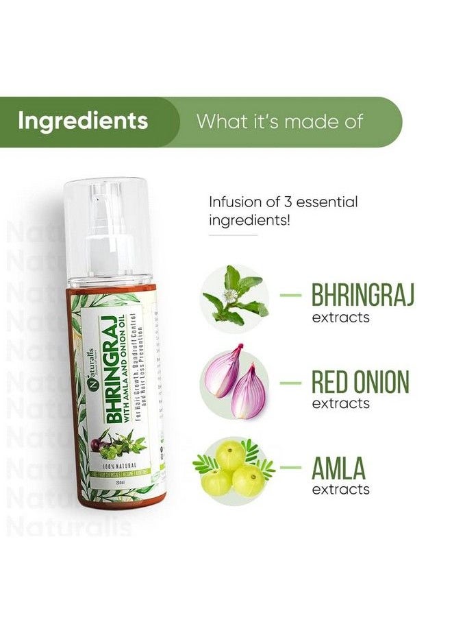 Naturalis - Essence Of Nature Cold Pressed Carrier Oil For Skin Lightening Pigmentation Stretch Marks Acne Scars Wrinkles Aging 200 Ml (Bhringraj) - Image 1