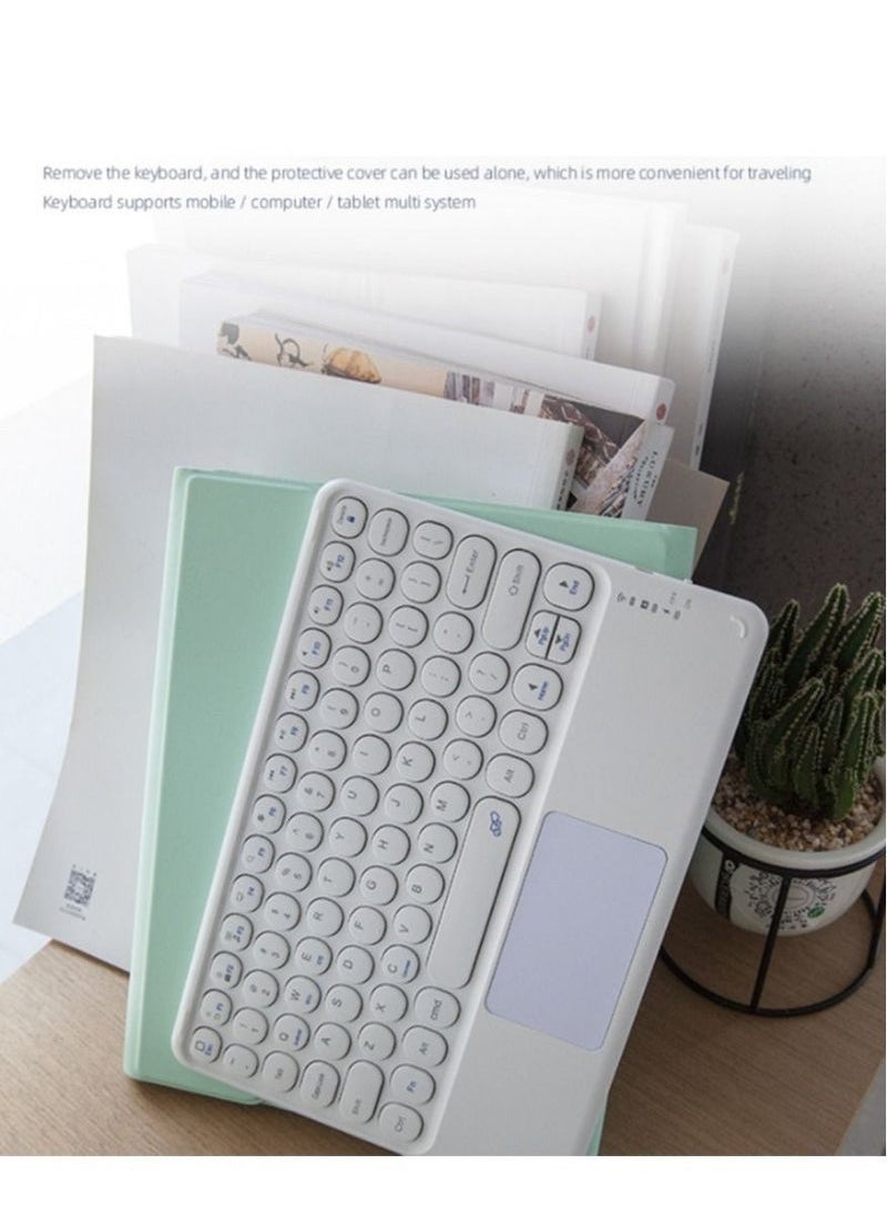 2021 11 Pro Round Keycap Wireless Bluetooth Touch Keyboard Case for Apple iPad