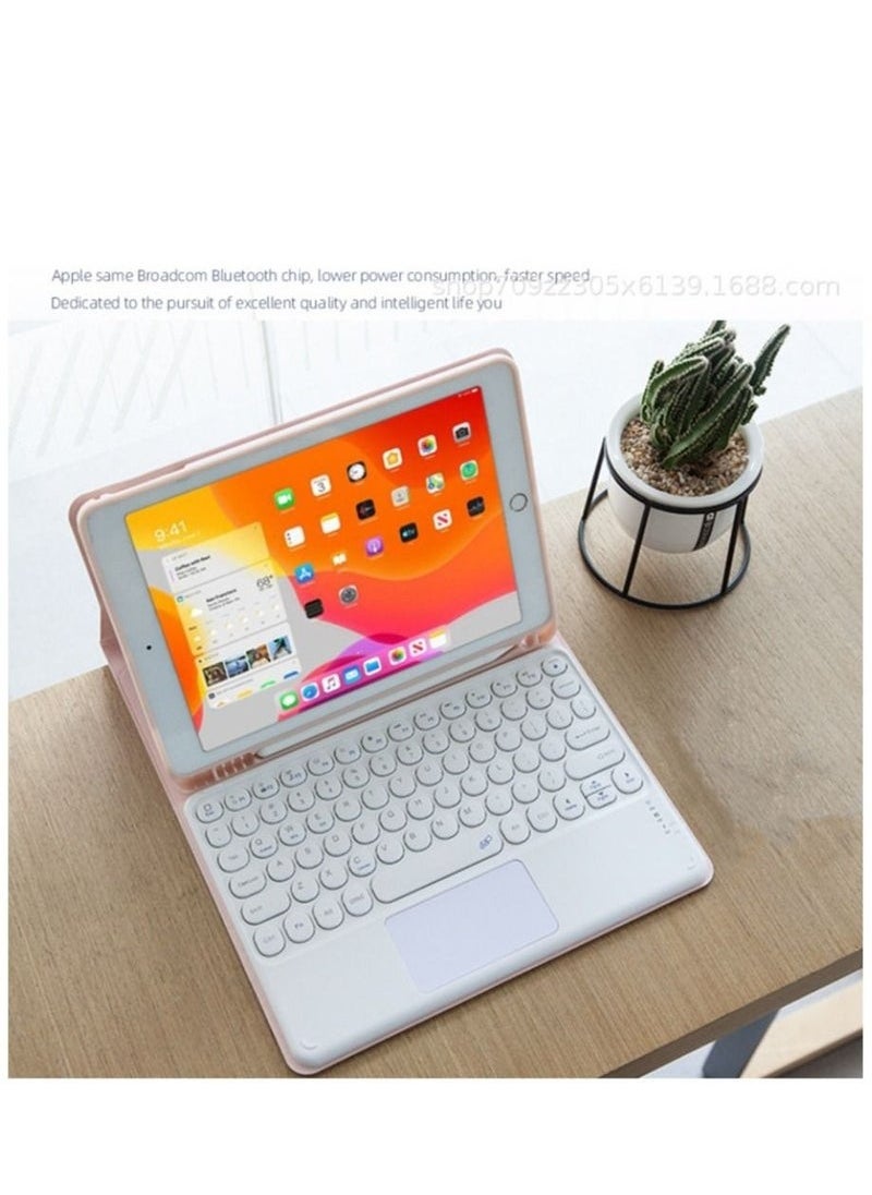 2021 11 Pro Round Keycap Wireless Bluetooth Touch Keyboard Case for Apple iPad