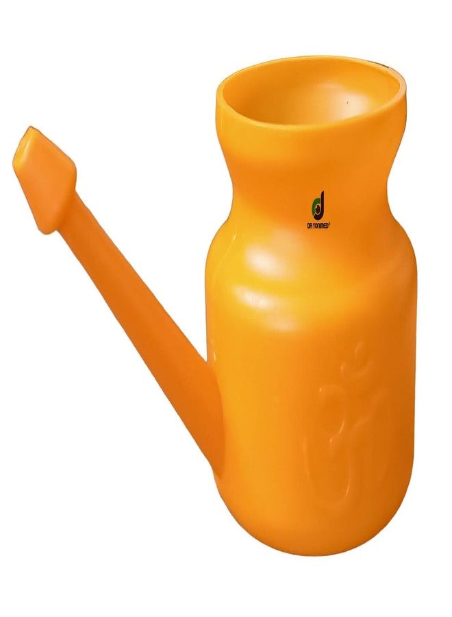 Dr Yonimed Jal Neti Pot Made of Unbreakable Plastic Useful For Congestion, Sinus, Nasal Wash Etc Specially Designed for Yoga (Orange 400ml) - Image 1