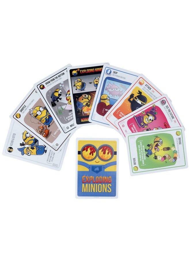 إكسبلودنج كيتنس أل أل سي - لعبة Exploding Minions من Exploding Kittens، لعبة بطاقات روليت روسية، ألعاب حفلات سهلة الاستخدام مناسبة للعائلة للأطفال والمراهقين والبالغين 2 5 لاعبين - Image 1