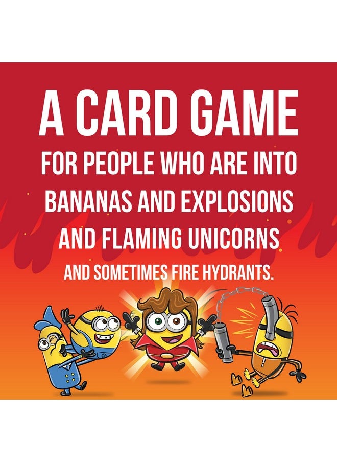 إكسبلودنج كيتنس أل أل سي - لعبة Exploding Minions من Exploding Kittens، لعبة بطاقات روليت روسية، ألعاب حفلات سهلة الاستخدام مناسبة للعائلة للأطفال والمراهقين والبالغين 2 5 لاعبين - Image 1