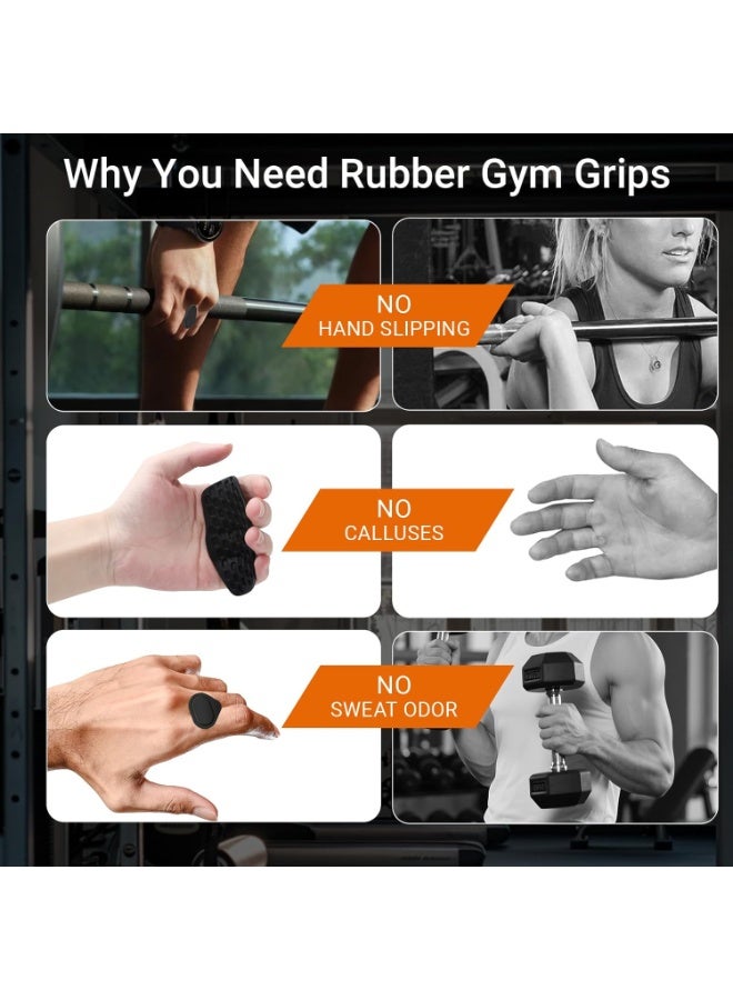 4PCS Grip for Weight Lifting Deadlift Rows-Rubber Anti-Slip Ergonomic Lifting Gloves for Men and Women Training Palm Protectors for Gym Intensive Training and Exercise - Image 3