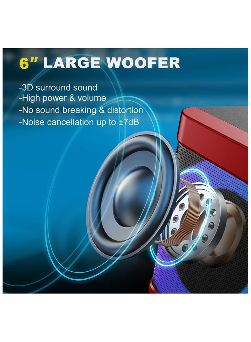 Portable Karaoke Machine with Wireless Microphone and Bluetooth Speaker, featuring RGB Lighting - Image 5