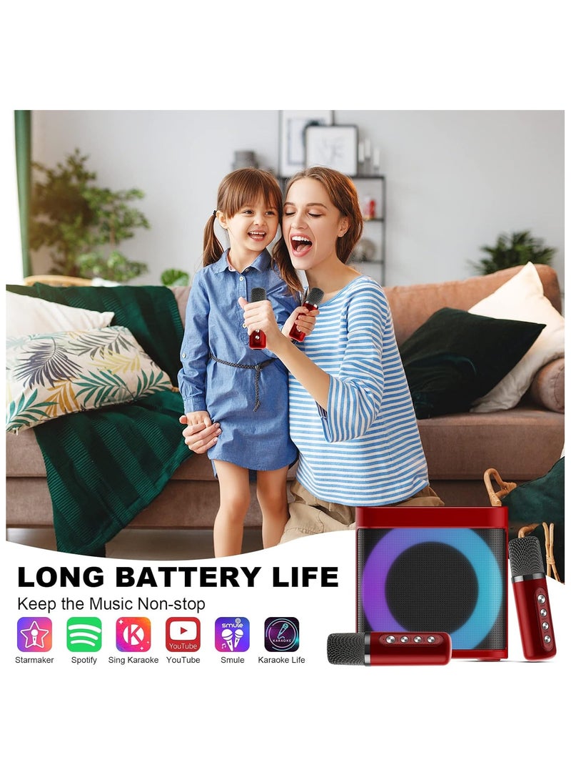 Portable Karaoke Machine with Wireless Microphone and Bluetooth Speaker, featuring RGB Lighting - Image 4