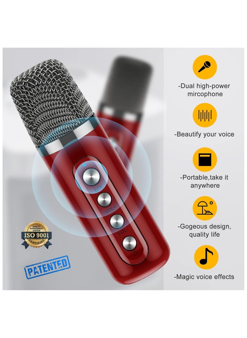 Portable Karaoke Machine with Wireless Microphone and Bluetooth Speaker, featuring RGB Lighting - Image 2
