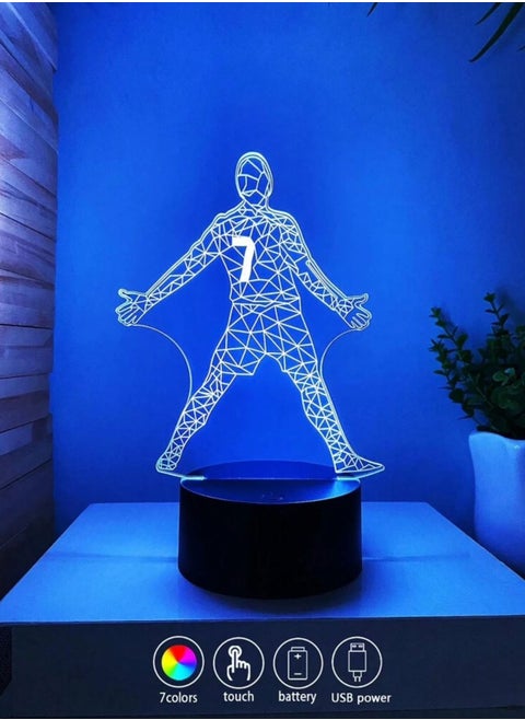 3D LED Table Lamp Multicolor Gaming Pattern Decorative Table Lamp
