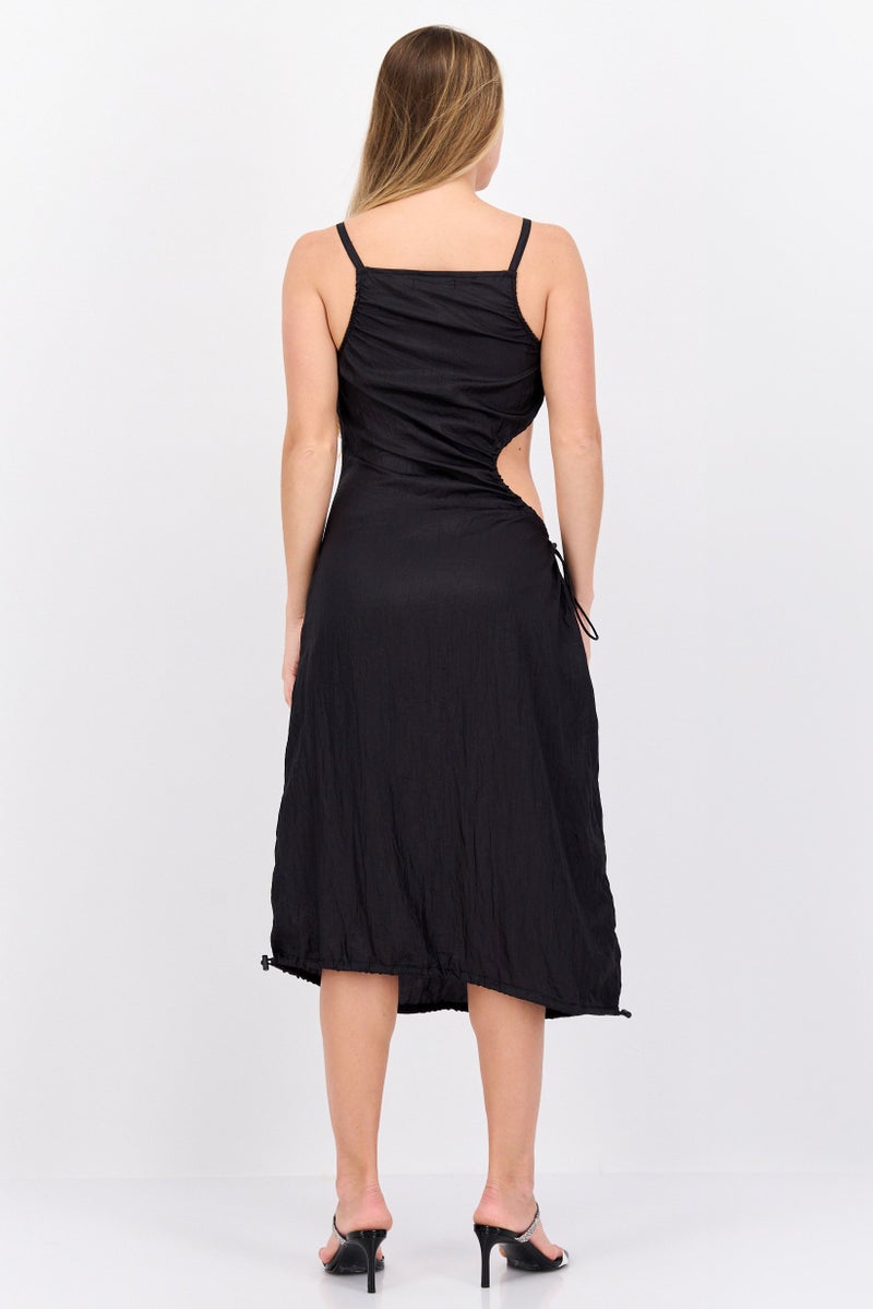 Motel Women Plain Midi Dress, Black - Image 4