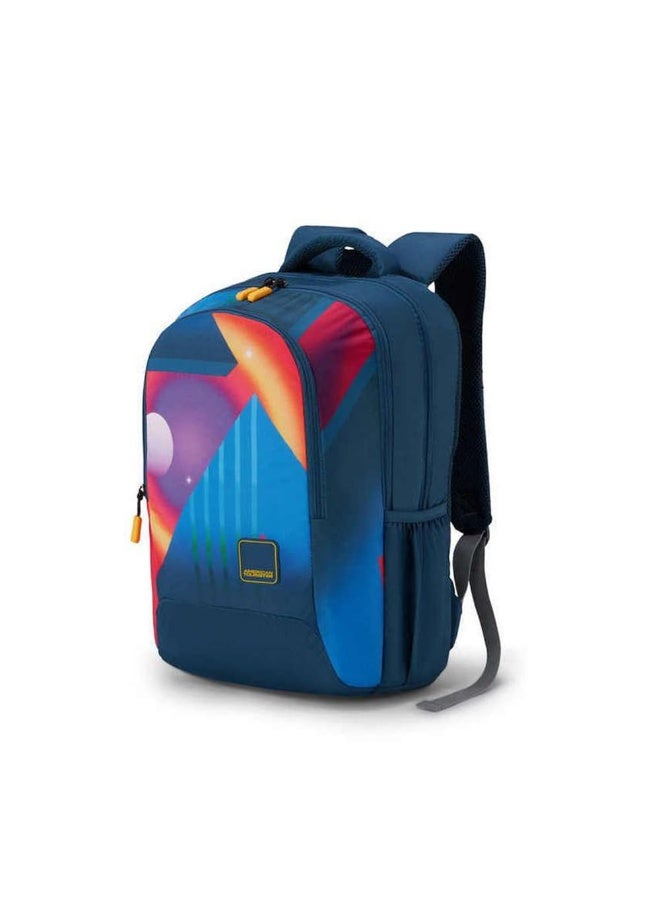 American Tourister Quad 3.0 Style 01, Large 3 Compartment Backpack, 33.5L with Spacious Interiors Bags For School, Office, College, Gift For Men & Women - Legion Blue - Image 1