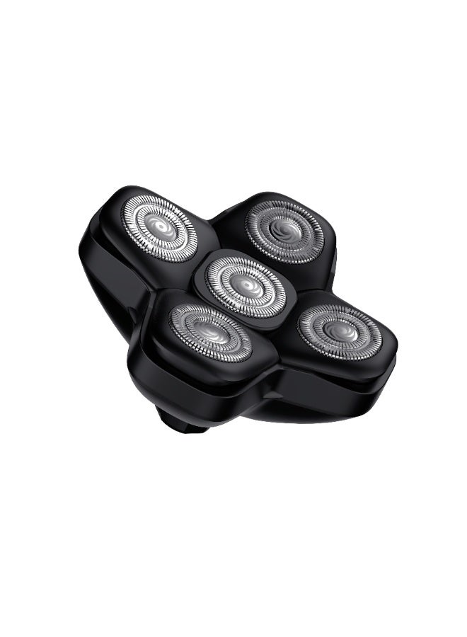 جرين ليون ماكينة حلاقة دوارة للاستخدام الجاف والرطب / مجموعة أدوات العناية 5 في 1 / محرك قوي بتيار مستمر 260 / مستويان للسرعة / شفرات دوارة حادة / استخدام لاسلكي لمدة ساعتين / مقاومة للماء / تقنية آمنة للبشرة / رؤوس حلاقة عائمة 360 درجة - أسود - Image 2