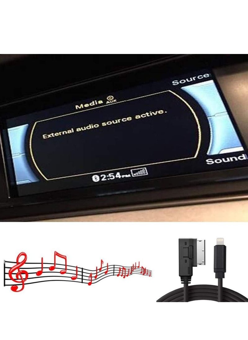 Vierex - AMI MMI Aux Cable - Compatible with Audi A3 A4 A5 A6 A7 A8 S4 S6 S8 Q5 Q7 R8 TT 2011-2016 with MMI 3G System - Image 1