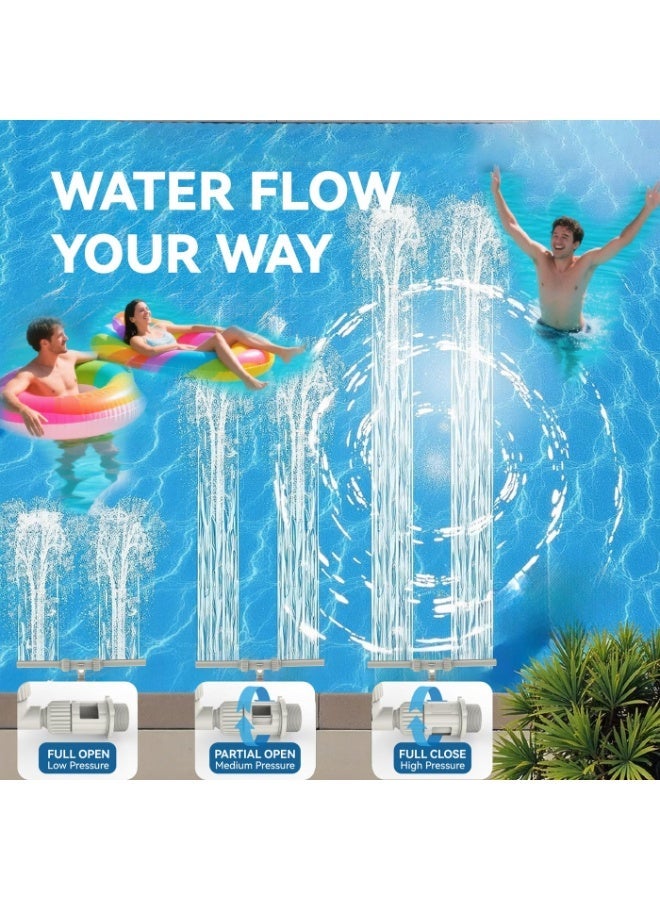 jaexest Solar Pool Fountain with 120 Color Modes LED Lights App & Remote Control Double‑Tier Waterfall Sprinkler IP65 Waterproof for Above Ground and Inground Outdoor Pools - Image 4