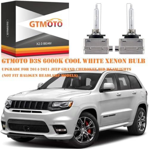 GTMOTO for 2014 2015 2016 2017 2018 2019 2020 2021 Jeep Grand Cherokee Headlights D3S Xenon HID Bulbs, L0000D3S OEM 35W Bi-xenon Projector Lights, 6000K Cool Bright White D3SC1, 2 Pack - Image 2