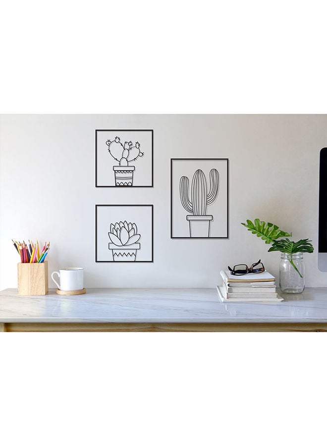 Set Of 3 Cactus Wall Art - Image 4