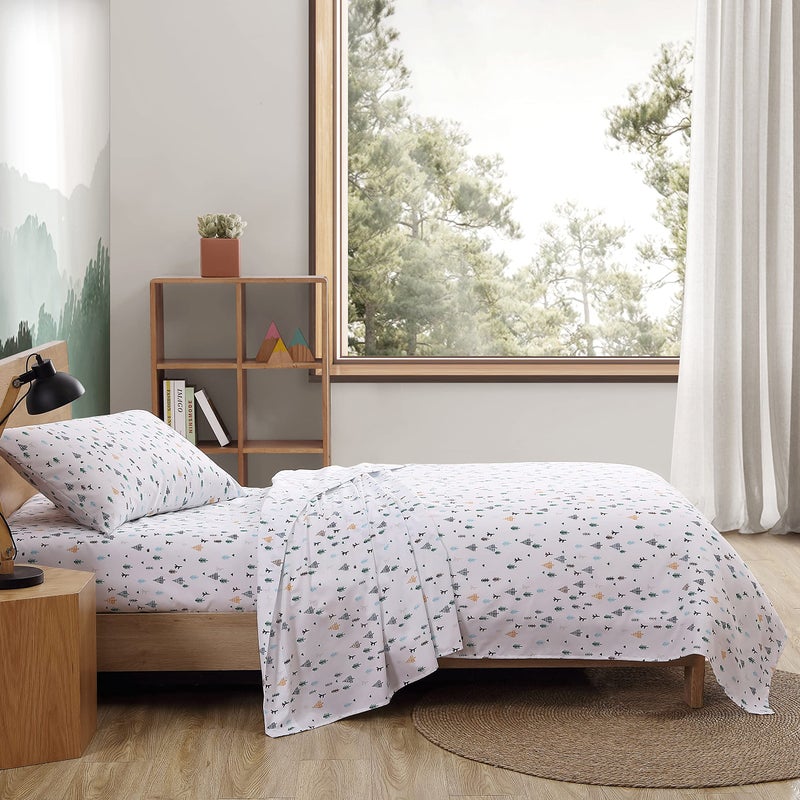 إدي بوار Eddie Bauer Kids - Queen Sheets مقاومة للأطفال الفراش المثالية لمجموعة الفراش طفل (Dreamland Green Queen) - Image 5