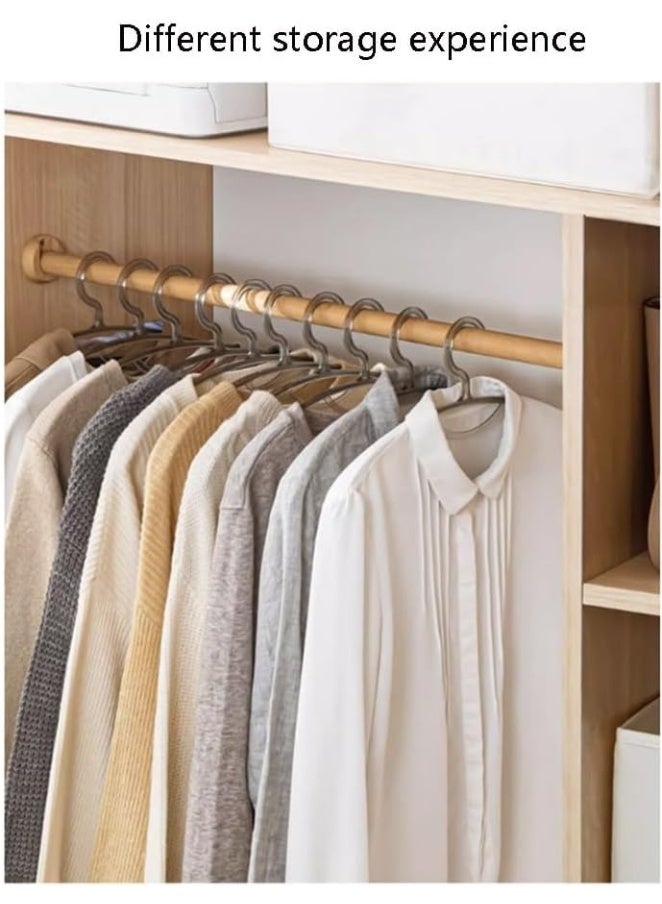 هابي هوم طقم من 5 قطع من الشماعات الأكريليك لتعليق الملابس والمعاطف والفساتين مقاومة للكسر بتصميم انسيابي وعريض علاقات أنيقة وعملية لتنظيم الدولاب وحماية الملابس من الانزلاق والتجعد - Image 3