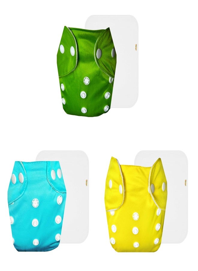 Dumbledo Lite Cloth Diaper with Cotton Insert (Pack of 3) | Snug Fit | Reusable & Washable | Easy to Clean | Designed by Moms | 3 Months - 2 Years | Unisex Baby - Image 1
