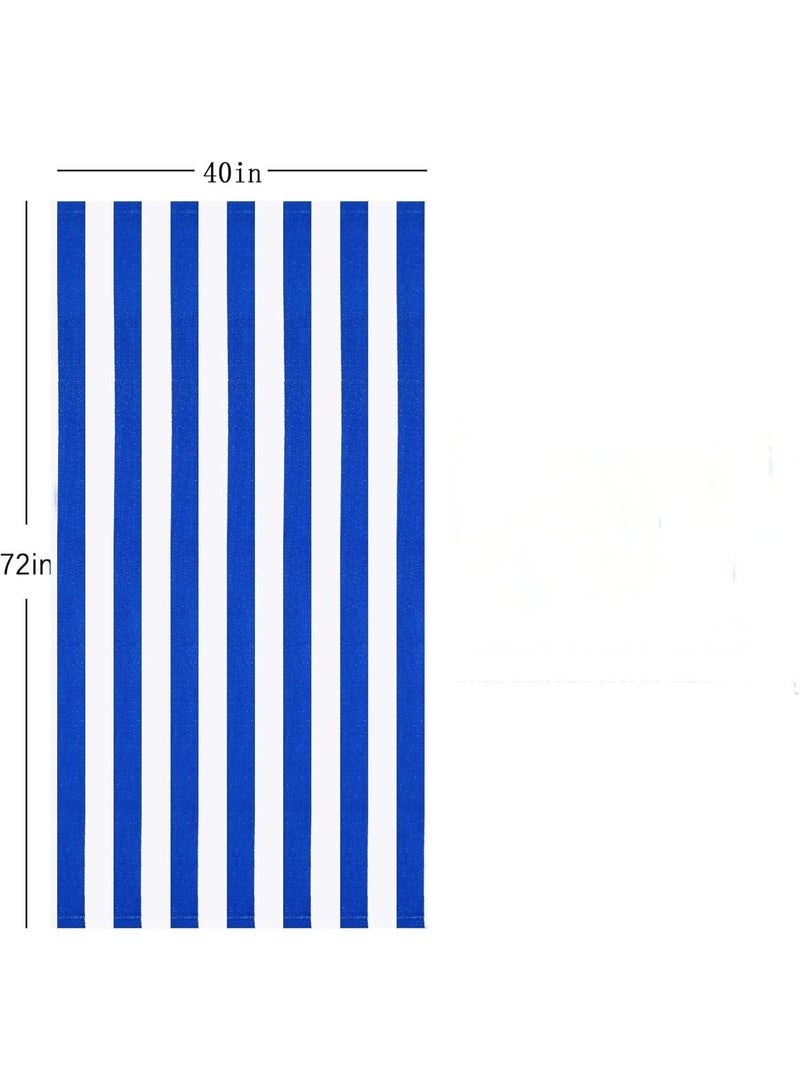 6 Packs Oversized 72x40 Inch Stripe Beach Towel Thin Terry Set Extra Large XL Big Clearance Accessories Essentials Soft Super Absorbent Pool Travel Bath Swim Camping Towels Bulk Men Women Adults Gift - Image 2