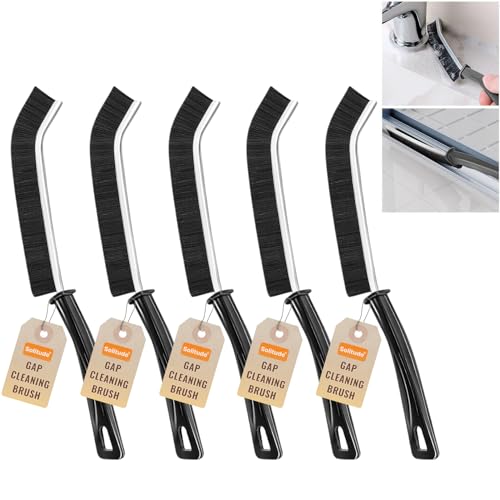 Solitude (5 Pcs) Mini Gap Cleaning Brush, Hard Bristle Crevice Brush Tool for Household Use, Multifunctional Dead Corner Cleaning Brush for Tiles, Sliding Window, Bathroom, Kitchen, Toilet - Image 1