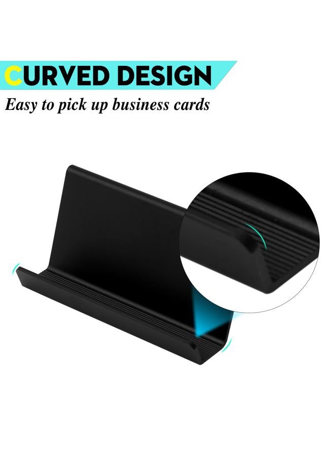 BAOHD Black Business Card Holder for Desk, Metal Business Card Display Holder Stand, Modern Desktop Business Name Card Holders, Holds 40pcs Cards - Image 5