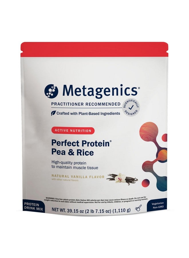 ميتاجينكس بروتين ميتاجينكس بيرفكت بنكهة البازلاء والأرز - يحتوي على أوبتي بروتين، وهو مزيج متوازن من بروتين البازلاء والأرز مع إضافة الأحماض الأمينية المتشعبة - بنكهة الفانيليا - 30 حصة - 39.15 أونصة - Image 1